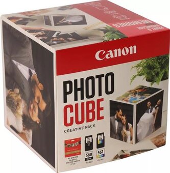 Canon CARTRIDGE  PG-560/CL-561 PHOTO CUBE Creative Pack White Pink - 5x5 fotopapír (PP-201 40 obr.)