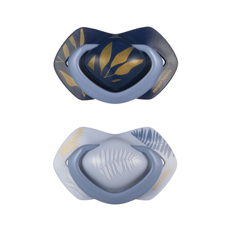 Canpol babies Dudlík silikonový symetrický Light touch GOLD 6-18m 2ks modrý