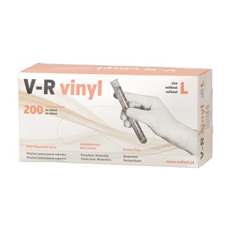 Rukavice vinylové jednorázové, 200ks v balení, vel.  L