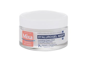 Mixa Noční krém pro citlivou pleť se sklonem k vysušení Hyalurogel (Hydrating Cream-Mask Overnight Recovery) 50 ml woman
