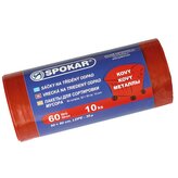 Sáčky na tříděný odpad 60L - 10 ks, červené - na kovy