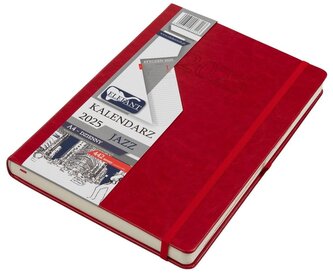 Kalendarz 2025 A4 dzienny Jazz czerwony