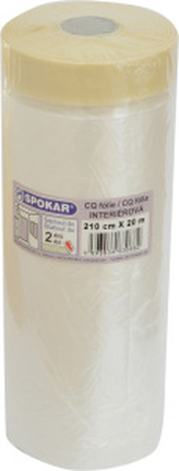 CQ fólie s papírovou páskou 210cm x 20m