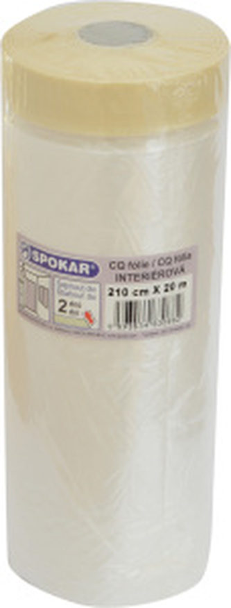 CQ fólie s papírovou páskou 210cm x 20m