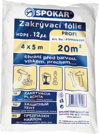 Zakrývací fólie 4x5m HDPE- 12MY
