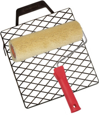 Souprava: Plyš žlutozelený 240mm, držadlo 6mm, mřížka