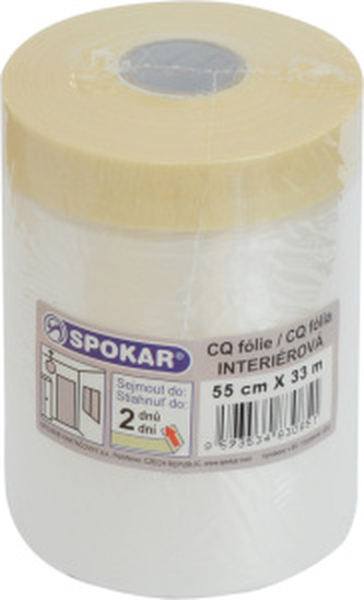 CQ fólie s papírovou páskou   55cm x 33m