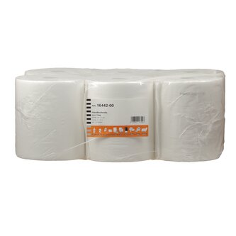 Ručník v roli, 2 vrstvy, šíře 21cm, průměr 19cm, neperforovaný bílý, celuloza (6ks v bal)