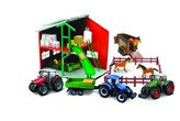Bburago Farmland Koňské stáje s traktorem