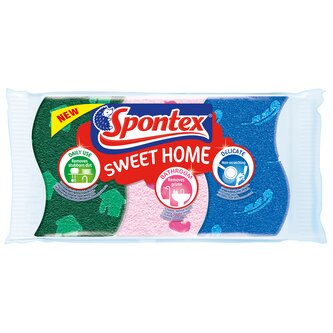 Spontex Viskózní houbičky Sweet home 3 ks