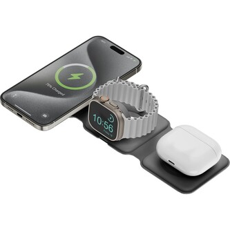 ENERGEA GoMag Trio Plus 3v1 bezdrátová nabíječka šedá