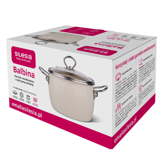 BALBINA SMALT. HRNEC SE SKL. POKLIČKOU TAUPE 16CM