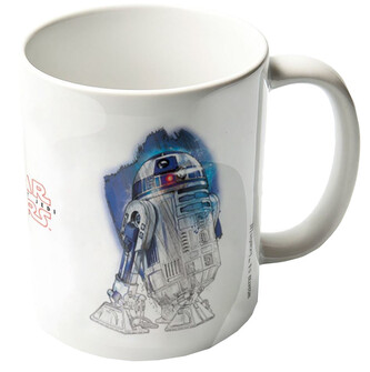 Keramický hrnek Star Wars-Last Jedi|Hvězdné války VIII: R2-D2 Brushstroke (objem 315 ml) bílý