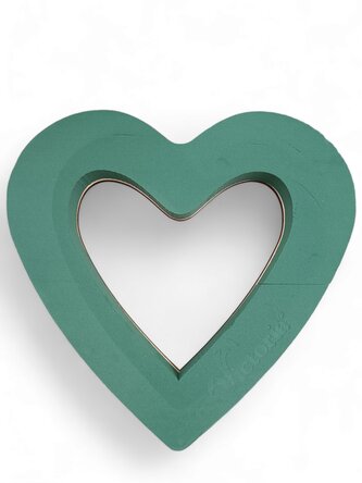 Srdce EKO otevřené 63 cm s aranžovací hmotou na květiny - mokrá