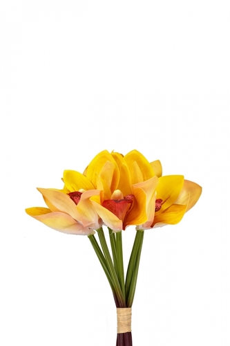 Kytička orchchidejí oranžová 26 cm