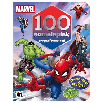 100 samolepek s vymalovávankami Marvel