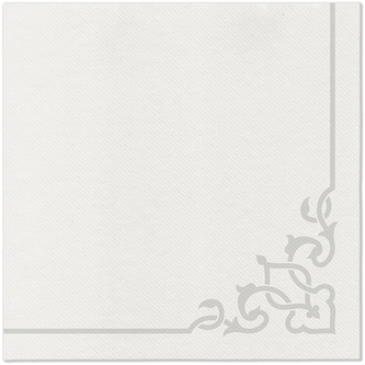 Ubrousky PAW AIRLAID 40x40 cm - Elegant Frame Silver