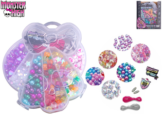 Monster High sada pro výrobu šperků s korálky v krabičce 6ks v DBX
