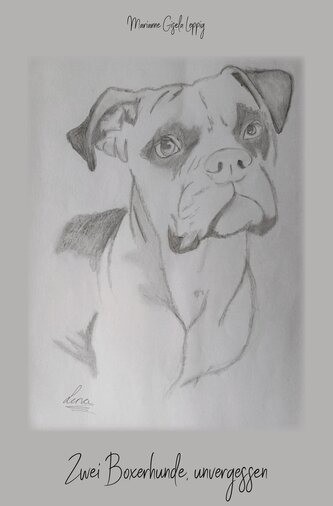 Zwei Boxerhunde, unvergessen