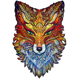 UNIDRAGON dřevěné puzzle - Pohádková liška, velikost S (16x24cm)