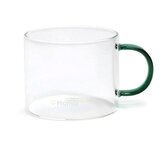 Skleněný šálek | GLOSSY | s uchem zelená | 0,44 l | 837093 Homla