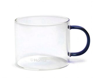 Skleněný šálek | GLOSSY | s uchem modrá | 0,35 l | 837086 Homla