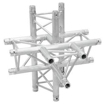 Rovný díl Alutruss, 5-koncový/stříbrný