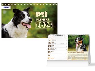 Psí plemena 2025 - stolní kalendář