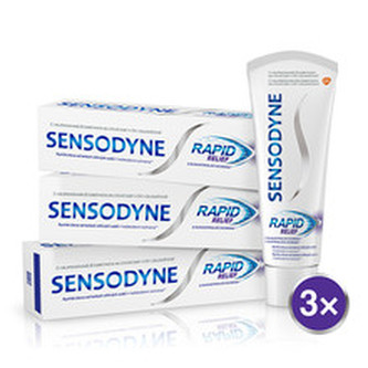 Sensodyne Zubní pasta pro citlivé zuby Rapid 3 x 75 ml unisex