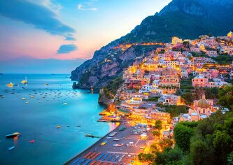 ENJOY Puzzle Positano za soumraku, Itálie 1000 dílků