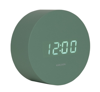 Designové LED hodiny s budíkem 5981GR Karlsson 9cm