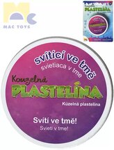 MAC TOYS Plastelína kouzelná svítí ve tmě v plechové krabičce