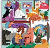 GALISON Čtvercové puzzle Psi v prádelně 500 dílků