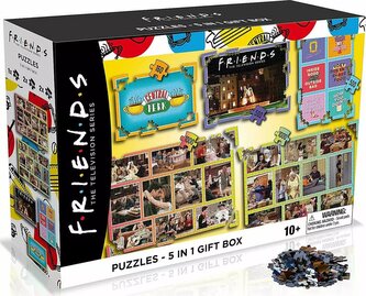 WINNING MOVES Puzzle Přátelé 5v1 (160, 2x500, 2x1000 dílků)