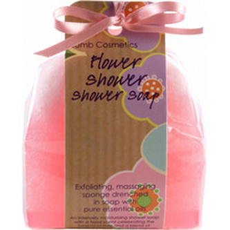Bomb Cosmetics Sprchové masážní mýdlo s houbičkou Flower Shower (Shower Soap) 140 g woman