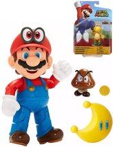 Figurka Nintendo Super Mario 10cm postavička set s doplňkem 5 druhů plast