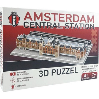 3D puzzle Hlavní nádraží v Amsterdamu 81 dílků