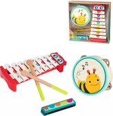 B-TOYS DŘEVO Baby dětské hudební nástroje set 3ks