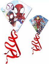 Drak létající Avengers / Spiderman s třásněmi plastový 2 druhy - 1 kus