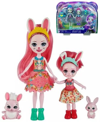MATTEL Enchantimals herní set panenka + sestřička se 2 zvířátky 5 druhů