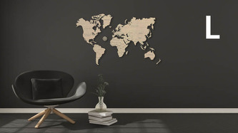 WOODEN CITY Dřevěná mapa světa velikost L (83x55cm)