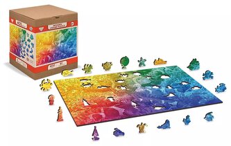 WOODEN CITY Dřevěné puzzle Tropické ryby 2v1, 400 dílků EKO