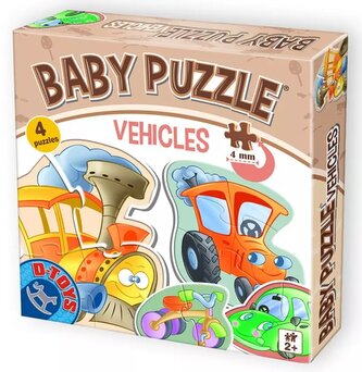 D-TOYS Baby puzzle Dopravní prostředky 4v1 (2-4 dílky)
