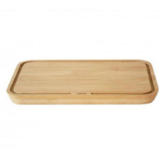 Kuchyňské prkénko Pebbly, NBA221, bambus, velikost S, 25 x 17,5 x 1,7 cm, drážka na okraji