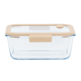 Vakuovací dóza Pebbly, PKV-052, skleněná, vakuovací, 460 ml, USB-C