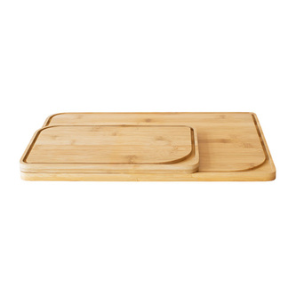 Kuchyňské prkénko Pebbly, NBA142, bambus, oboustranné, drážka na okraji, 26 x 18 x 1,3 cm