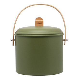 Kompostér Pebbly, NBA235, bambus, nerezová ocel, 7 L, uhlíkový filtr, velikost M, průměr 22 cm