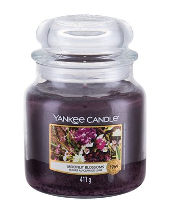 Yankee Candle Aromatická svíčka Classic střední Květiny ve svitu měsíce (Moonlit Blossoms) 411 g unisex