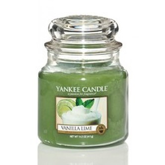 Yankee Candle Aromatická svíčka Classic střední Vanilka a limetka (Vanilla Lime) 411 g unisex