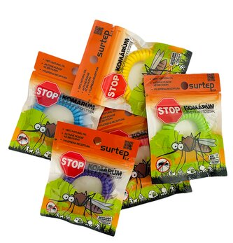 Repelentní náramek proti komárům 10 ks  Mix barev